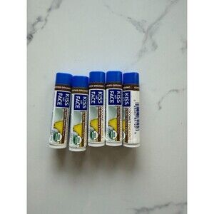 Set of 5 Kiss My Face Organic Lip Balms, Coconut Pineapple - DISCONTINUED